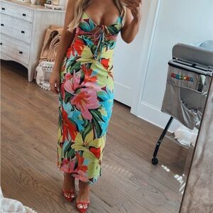 Floral Maxi Dress- Multicolor